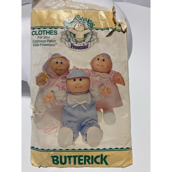1984 Butterick Sewing Pattern Cabbage Patch Preemies Doll Clothes - Picture 4 of 5